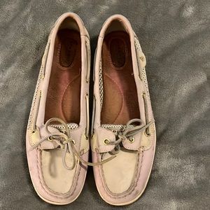 Sperry Top-Sider Women’s Leather Angelfish pink Boat Shoes. Size 9.5